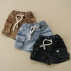 Custom acid wash denim short 100%  cotton cargo shorts with ample pocket