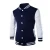 Import Custom Dark Black Wool Varsity Jackets With Genuine White Cow Leather Sleeves from China