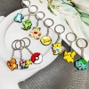 Custom Design 2d Cartoon anime keychain pendant Soft Rubber Keychain pendant Poke mon  Key chain backpack pendant decoration