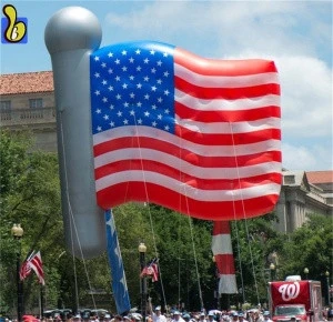 Custom Inflatable Flying Helium Hat Balloon, USA Flag Parade Balloon For Events