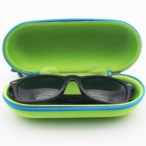 Custom logo portable Sunglasses Case For Women EVA eye Glasses Case With Carabiner for travel