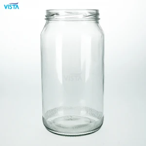 Custom Made Hot Sale Clear Borosilicate 580ml Glass Storage and Screw Lid Food Glass Jars Containers