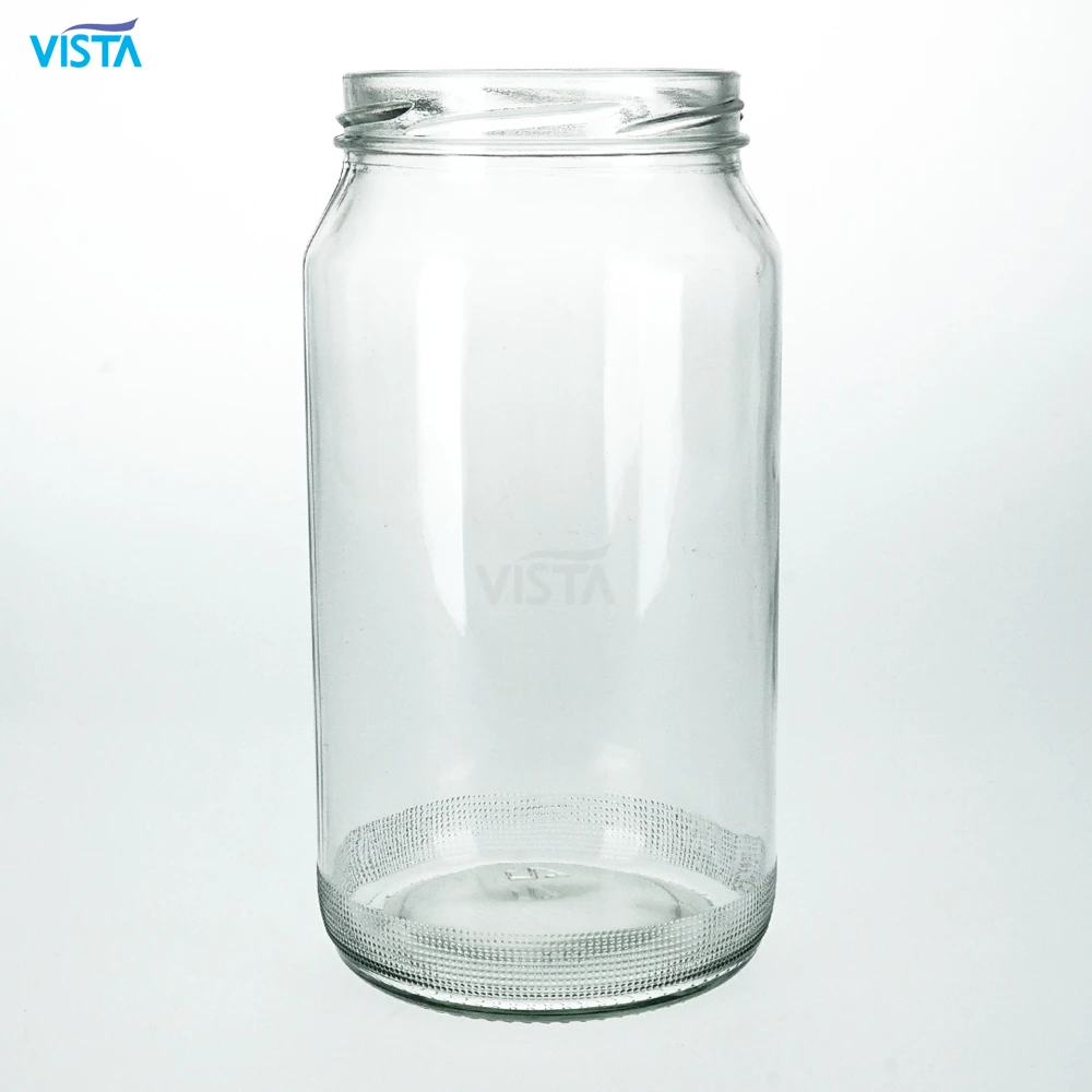 Custom Made Hot Sale Clear Borosilicate 580ml Glass Storage and Screw Lid Food Glass Jars Containers