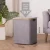 Import custom multi-purposes large capacity bamboo canvas foldable bag storage laundry hamper laundry baskets with lid from China