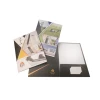Custom printing luxury embossing document A4 paper file presentation folder with pocket
