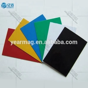 Custom size super strong magnetic flexible rubber magnets with colorful vinyl for fridge magnet makings