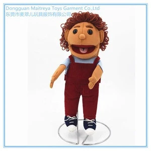 Custom Stuffed Full body Human doll big mouth hand puppets for sale