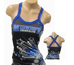Custom sublimation tank top with cross straps