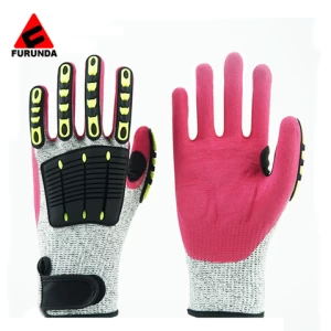 Customizable Cut Level 5 HPPE Hand Protection TPR Work Sandy Nitrile Cut Resistant Heavy Duty Impact Safety Gloves