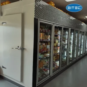 Customizable glass doors Display Walk in chiller refrigerated walk in storage showroom with doors