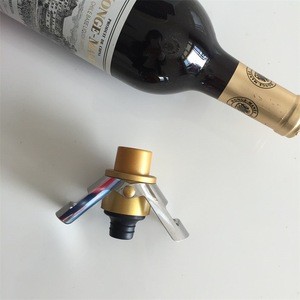 Customizable Products Stainless Steel Silicone  Letter  Press Vacuum Red Wine Bottle Stopper Fit Bar Accessory Abs  Stoppers