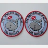 customized 100% full embroidery patch with merrow border