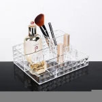 Customized Acrylic Desk Box Storage Box Make up Organizer With Diamond Shape