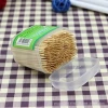customized Natural Bamboo Toothpicks in square bottle