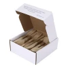 cutlery mailer box CMYK printing logo natural biodegradable disposable bamboo spoon fork knife utensils flatware set