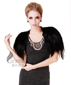 CX-B-19 Hot Sale Fashion Lady Women Mongolian Lamb Fur Shawl For Evening Dress