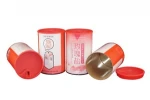 Cylinder Moisture Proof Sea Salt Packaging Paper Canister with Plastic Spout