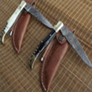 Damascus folding knife