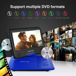DBPOWER 9.5 &#39;&#39; Portable DVD Player with Rechargeable Battery, Swivel Screen, Supports SD Card and USB, Car Charger