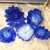 Import Decorative blue lotus flower glass plates flower wall art home decor from China