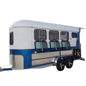 Deluxe gooseneck horse trailer with door from China