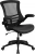 Import Desk Chair with Wheels | Swivel Chair with Mid-Back Black Mesh and LeatherSoft Seat for Home Office and Desk from USA