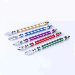 Diamond tip glass cutter with various colors options