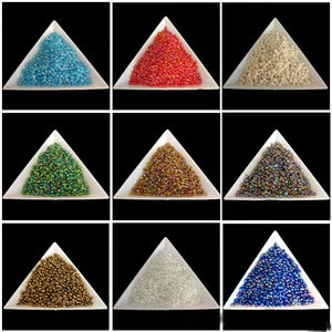 different style mini colorful round glass beads transparent seed beads