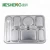 Import Dinnerware Set Best Price Rectangle Meat Tray Stainless Steel 7 Compartment Food Tray for School from China