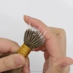 Direct factory price double drawn hair nano hair extensions Plastic Tip Keratin