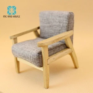 dollhouse 1:12 scale miniatures furniture toy sets wholesale wooden diy mini sofa set
