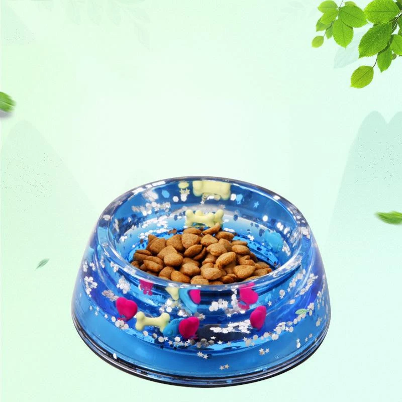 dropshipping Plastic Dog Bowls 6 Colors Pet Cat Bowl Feeding Water Food Puppy Pet Dog Dish Feeder Goods no spill dog bowl