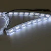 Dual color Crystal led strips welcome sequential white DRL flow amber turn signal light