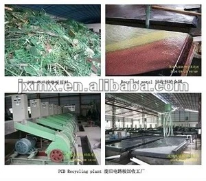 E waste printed circuit board recycling line equipment recover copper and precious metals