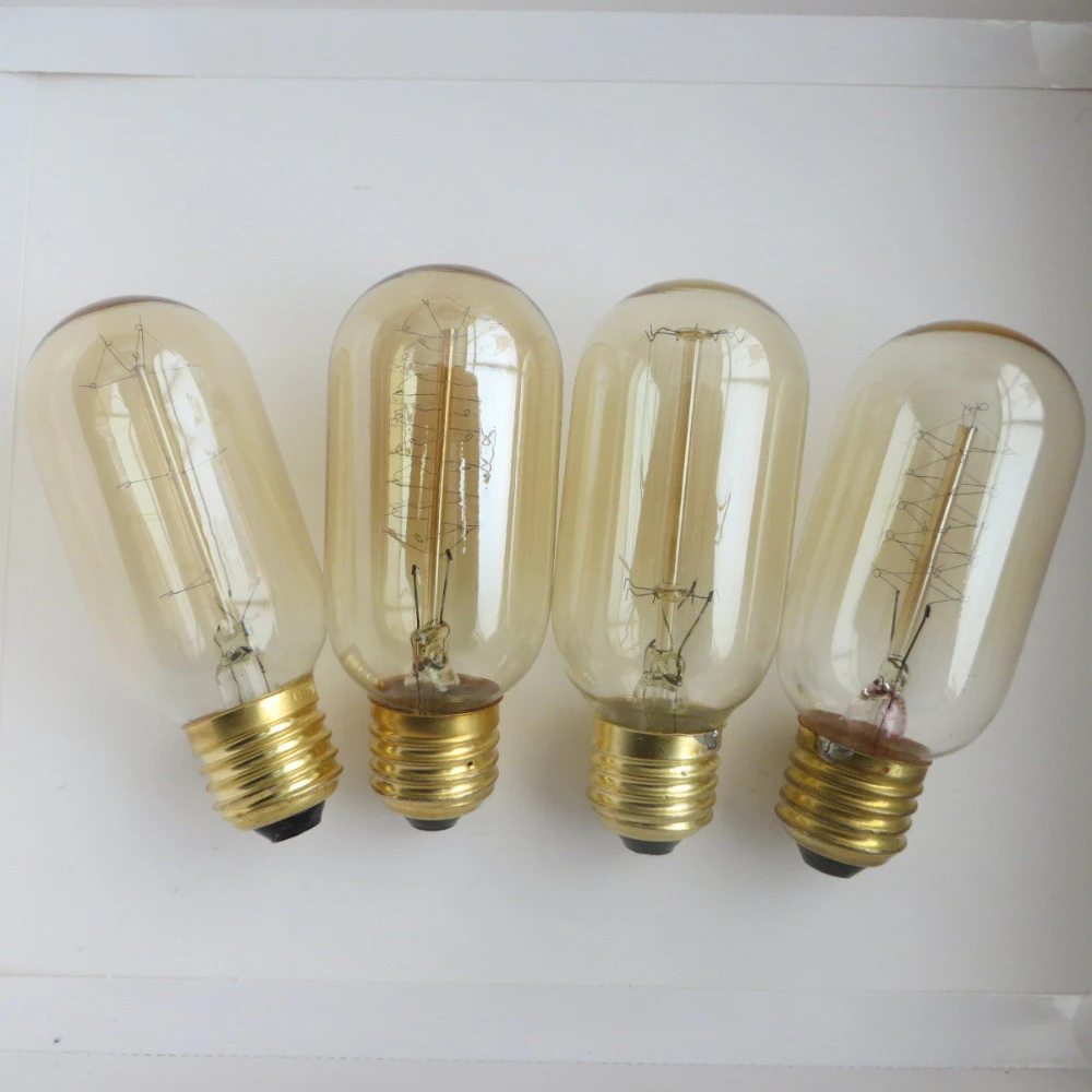 E27 Incandescent Bulbs retro Filament light bulb t45