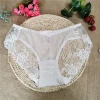 E284 Chiffon lace Sexy lace Underwear low-waisted hot transparent traceless and ultra-thin see-through cotton open crotch Thongs