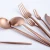 Import Eco-friendly copper plated rose gold cutlery 24pcs flatware set from China