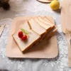 Eco-friendly disposable bamboo dinner dishes plate set dinnerware disposable dinner plate high quality single ues bamboo cutlery