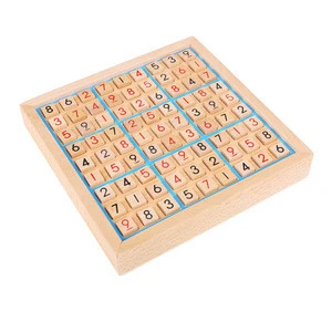 Educational Sudoku Math Games wooden toy sudoku Wooden Sudoku Board Game Puzzle with Wood