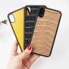 Embossed Crocodile Leather Mobile Phone Shell Case For Iphone, For Iphone X Leather Cell Phone Case