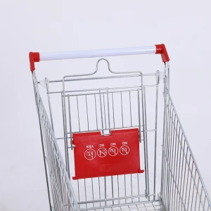 Europe style galvanization folding steel shopping trolley supermarket cart