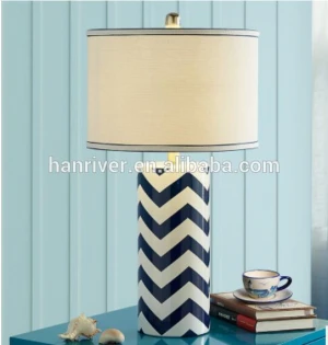 European design ceramic desk light home or hotel lamp with cloth cover