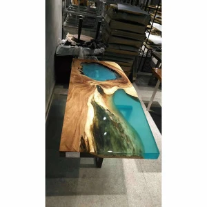 Excellent solid walnut wood river dining table for 6 person