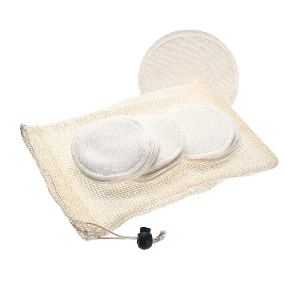 Face Reusable  Coton mesh bag makeup Pads Washable Makeup Remover Pads with Konjac Sponge
