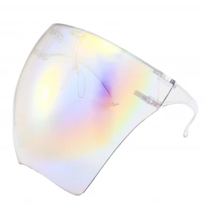 Factory Anti Fog Mirrored Acrylic Face Shield Colorful Glasses Protective Visors Transparent One Piece Oversized Sunglasses