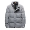 factory cheap wholesale funnel neck zip fastening puffer mens winter jackets coats