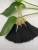 Import Factory China Accept Custom Wholesale Hanging Spike Handmade Black and White Decoration Tassel Fringe from China