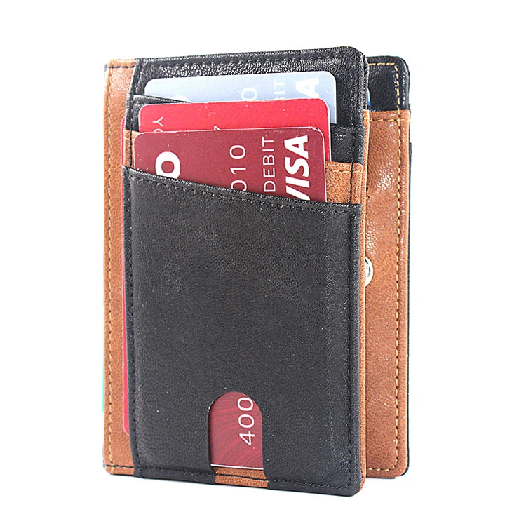 Factory Custom Bifold  Wallets leather men Genuine Leather Wallets Fashion Slim Men Rfid Blocking Card Wallet