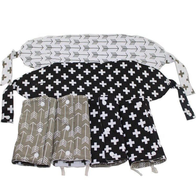 Factory custom Wholesale custom 3 layers organic cotton drool teething pad for four position 360 baby carrier 3 piece set
