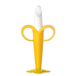 Factory direct banana baby molar tooth milk toothbrush chew baby toy safety teether